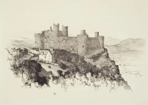 Harlech Castle, Wales, by George Elbert Burr