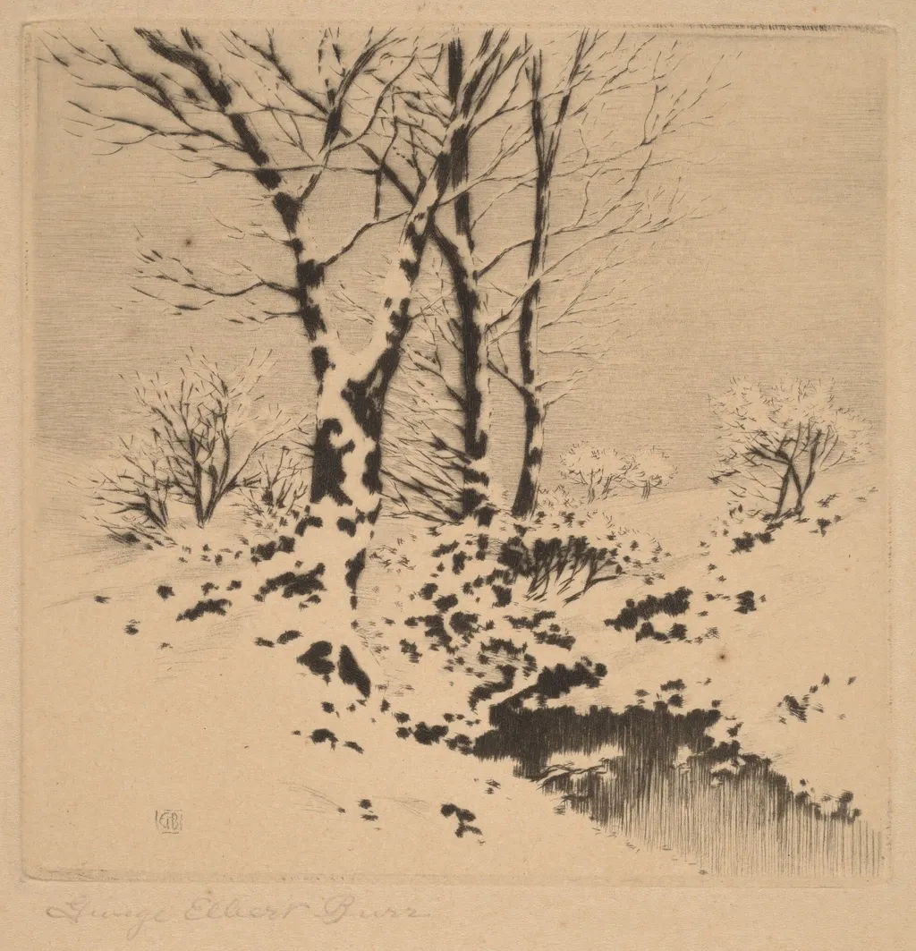 Snow, by George Elbert Burr, ink, 1910