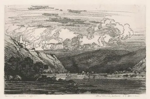 The Rhine, below St. Goar, by George Elbert Burr
