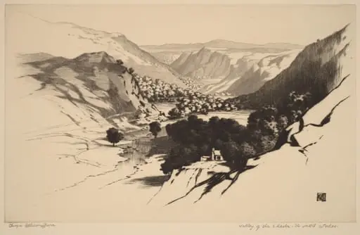 Valley of the Lledr, North Wales (no.1), by George Elbert Burr