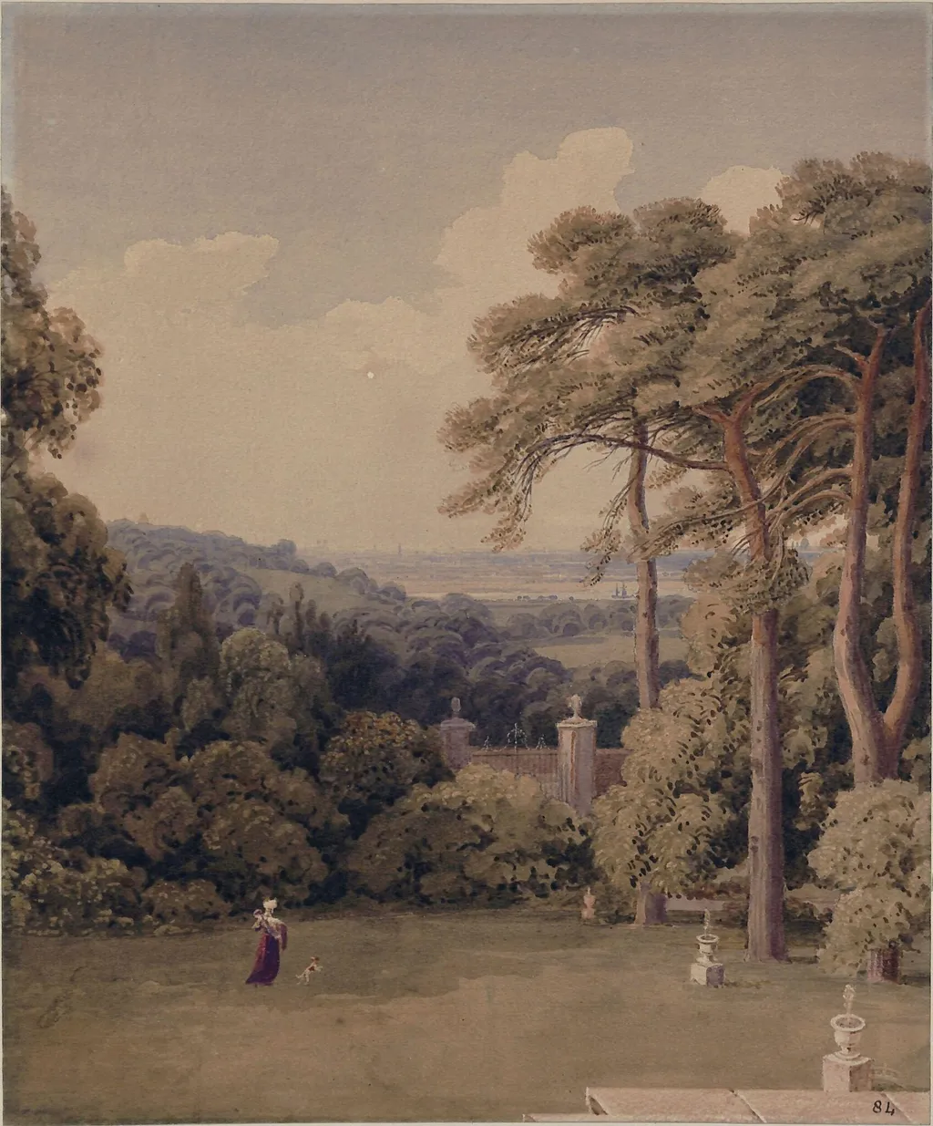 Charlton, Kent, by George Fennel Robson, watercolor, 1805