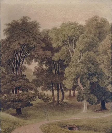 Group of trees at Dingwall, Ross-shire, by George Fennel Robson