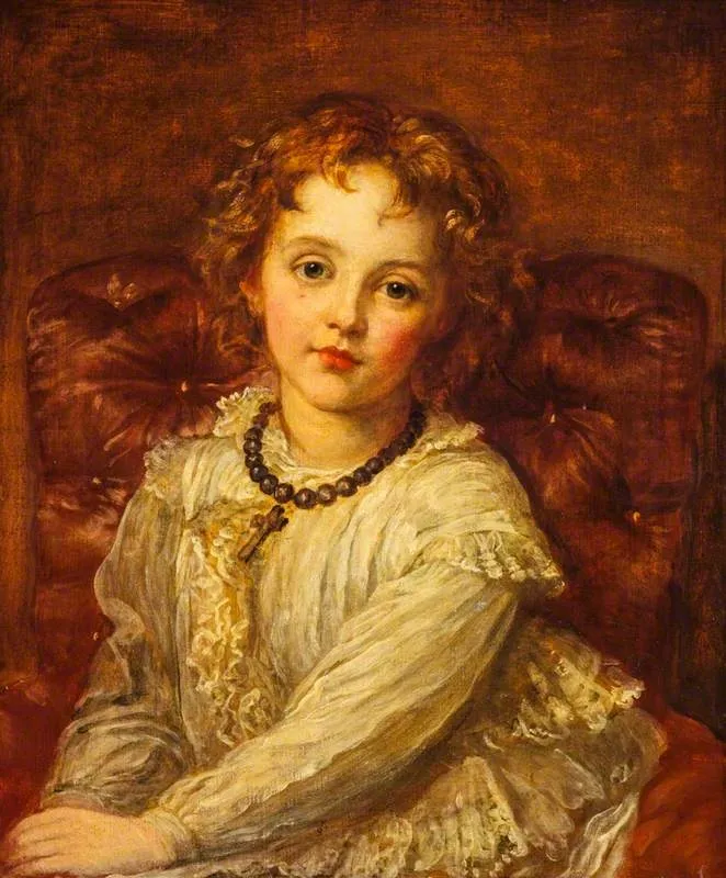 Caroline Muriel Callander, later Mrs Baird (c 1861 - 1932), by George Frederic Watts, oil, 1862