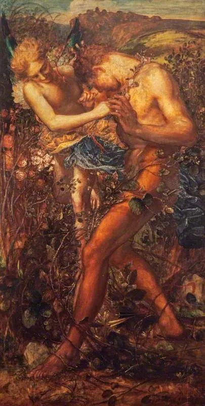 Mischief, by George Frederic Watts, oil, 1890