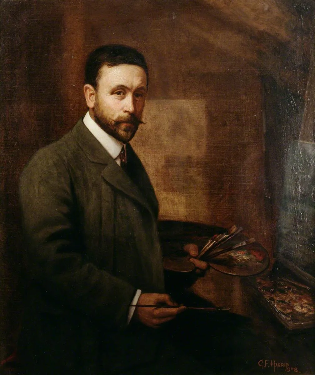 Portrait of a Man, by George Frederick Harris, oil, 1908