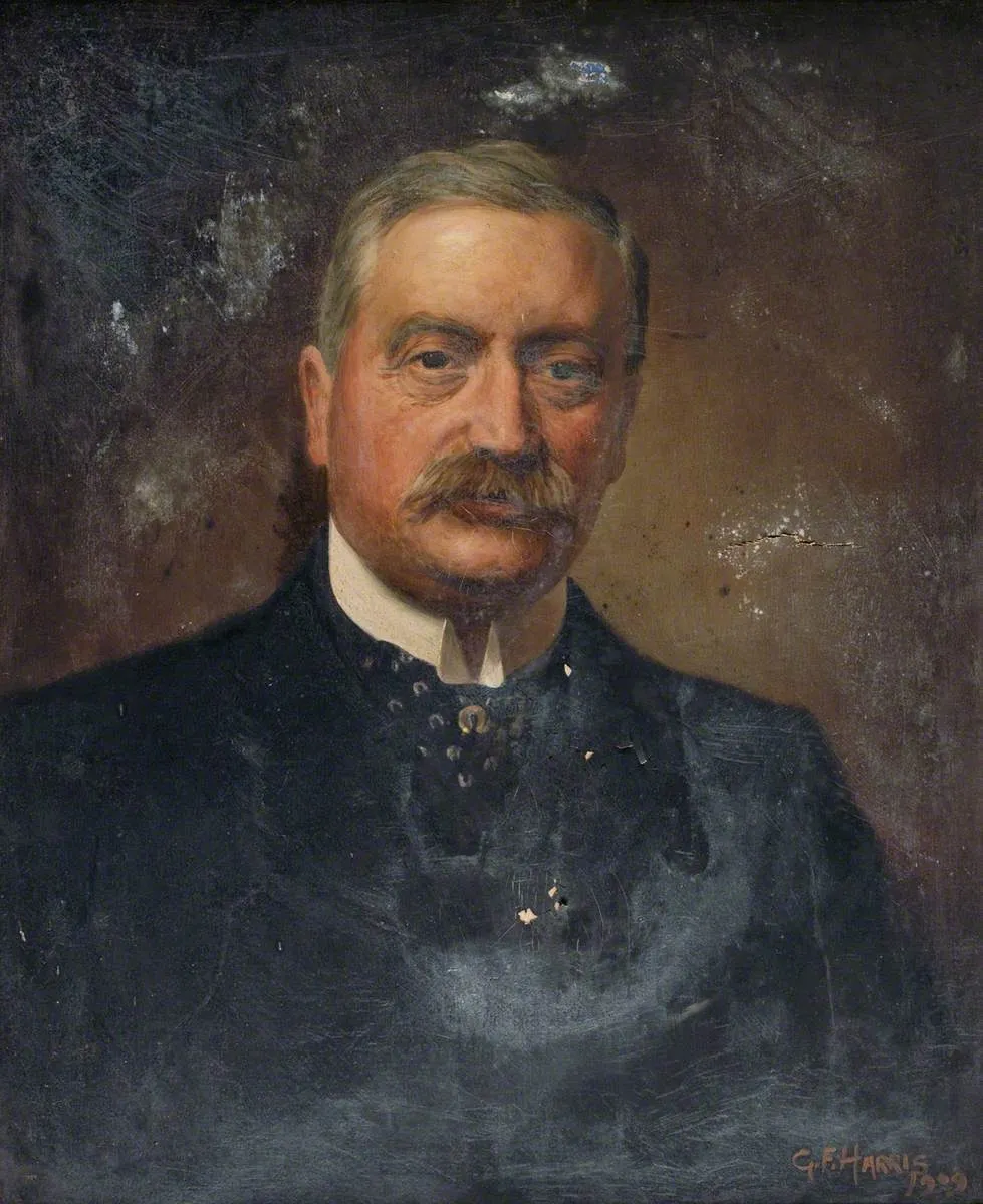 Portrait of an Unknown Gentleman, by George Frederick Harris, oil, 1909