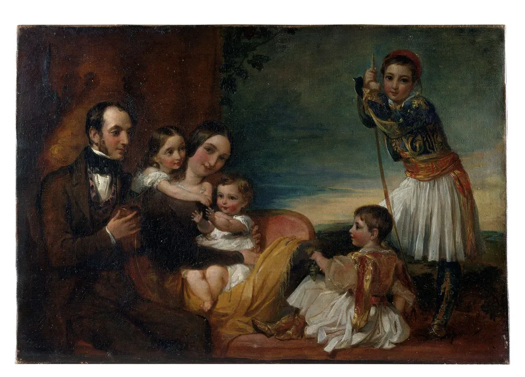 The Family of Alexander Constantine Ionides, by George Frederick Watts, oil, 1840