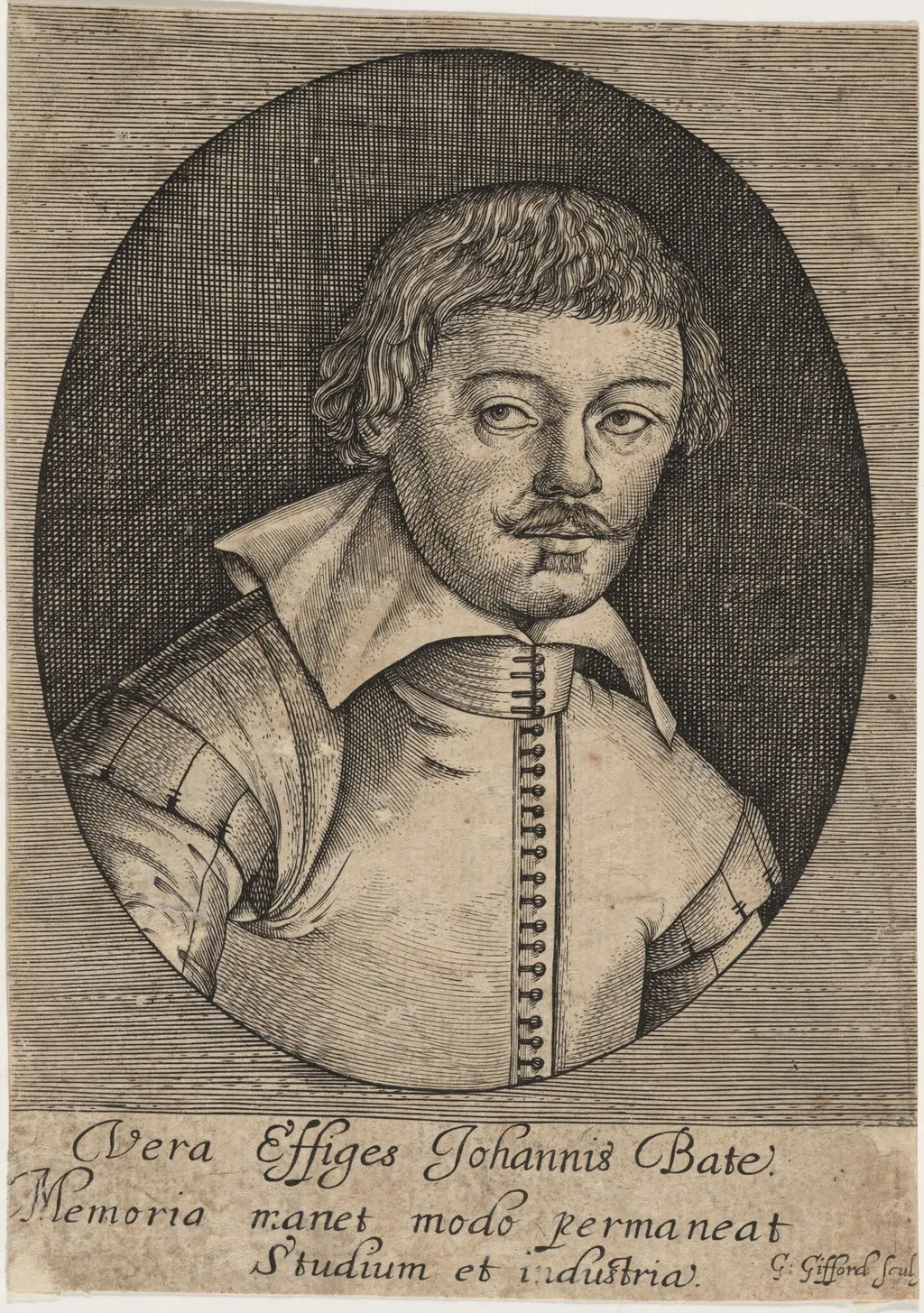 John Bate, Writer, by George Gifford, ink, 1635
