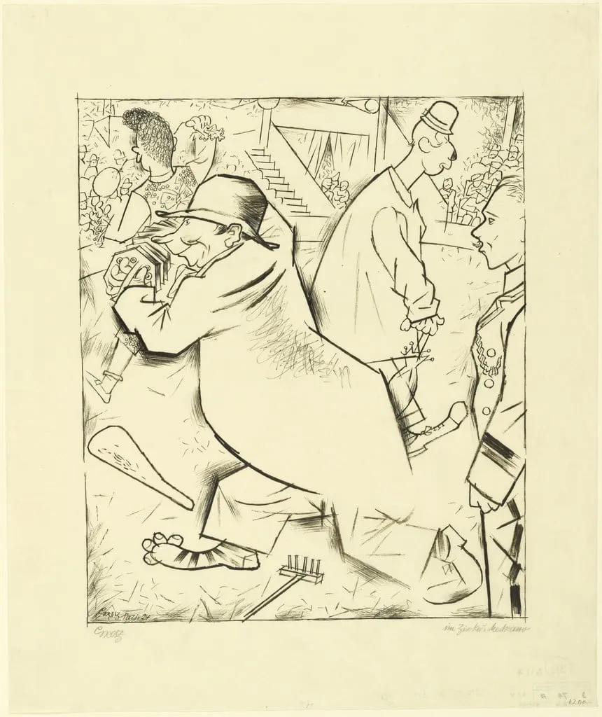 Untitled, by George Grosz, ink, 1924