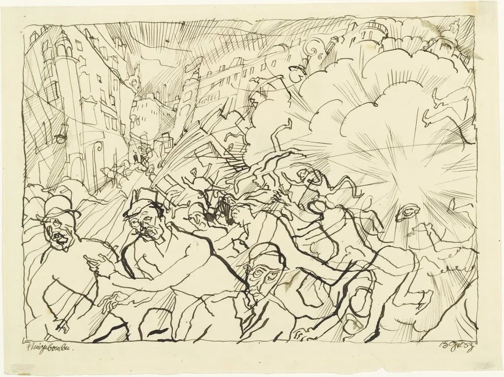 Untitled, by George Grosz, ink, 1915