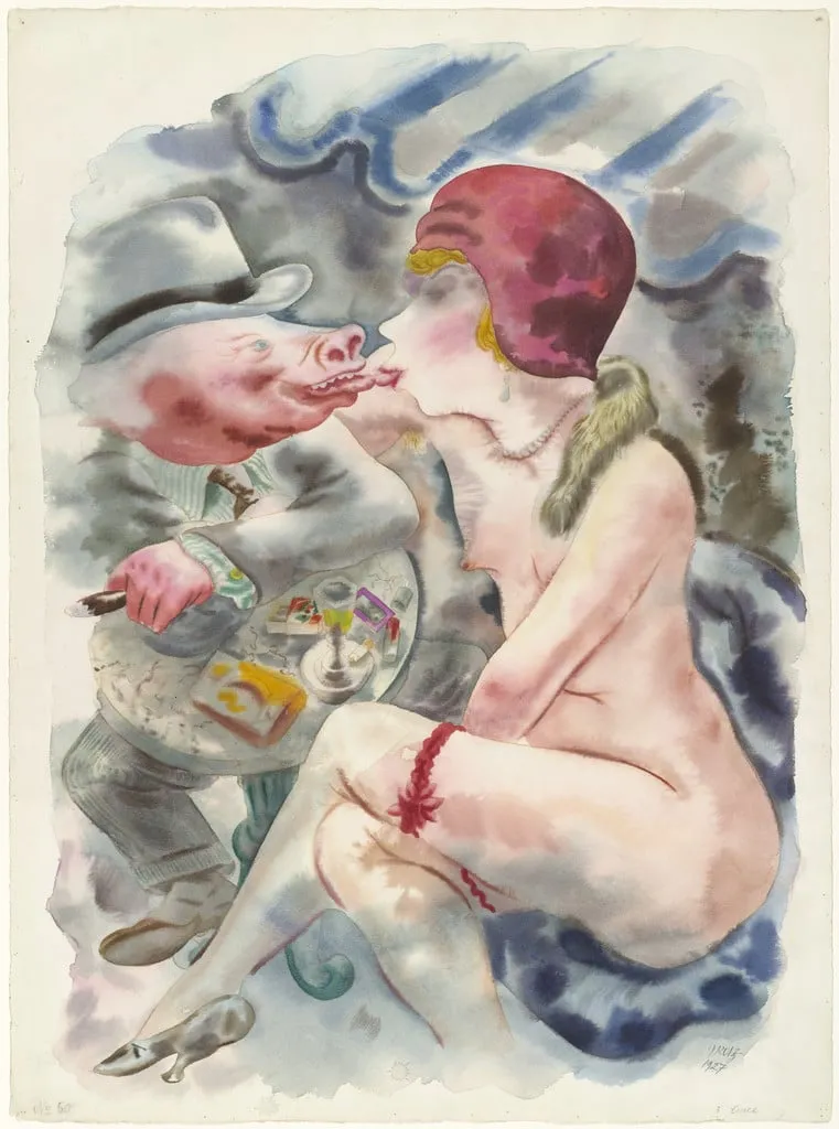 Untitled, by George Grosz, watercolor, 1927
