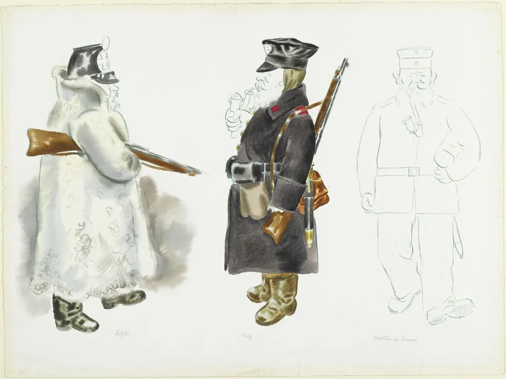 Untitled, by George Grosz, watercolor, 1930