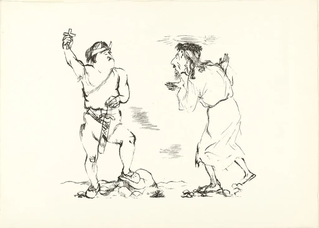 Untitled, by George Grosz, ink, 1936