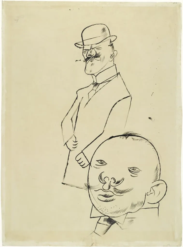 Untitled, by George Grosz, ink, 1920