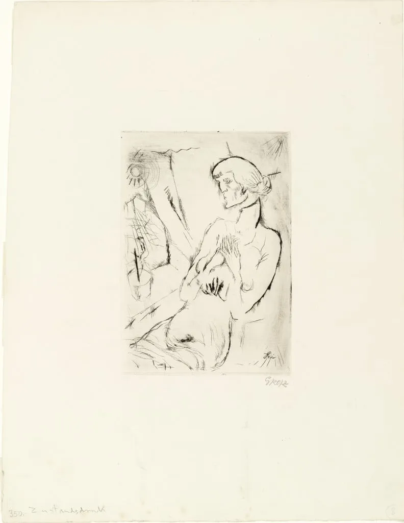 Untitled, by George Grosz, ink, 1914