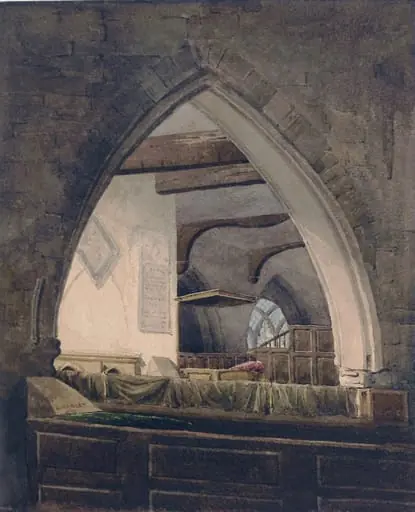 The interior of a church, by George Harley