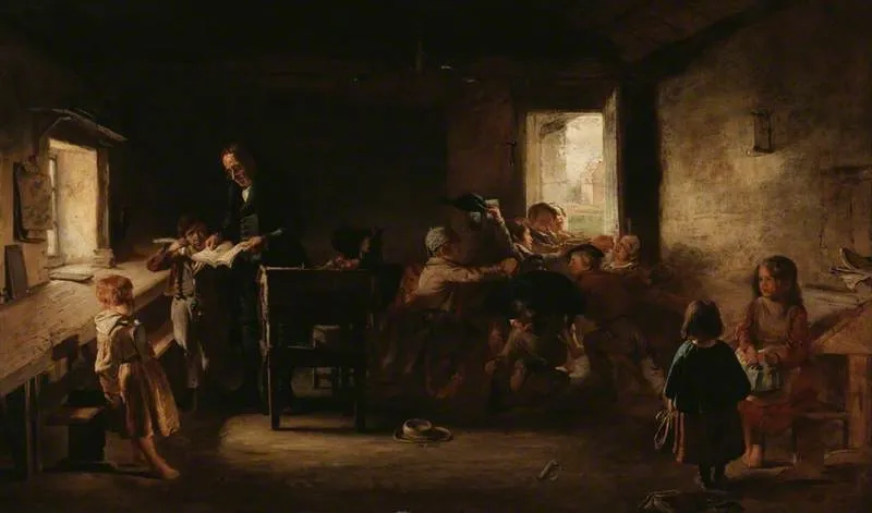 The Schule Skailin', by George Harvey, oil, 1846