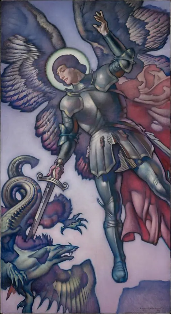 St. Michael Slaying the Dragon, by George Hawley Hallowell