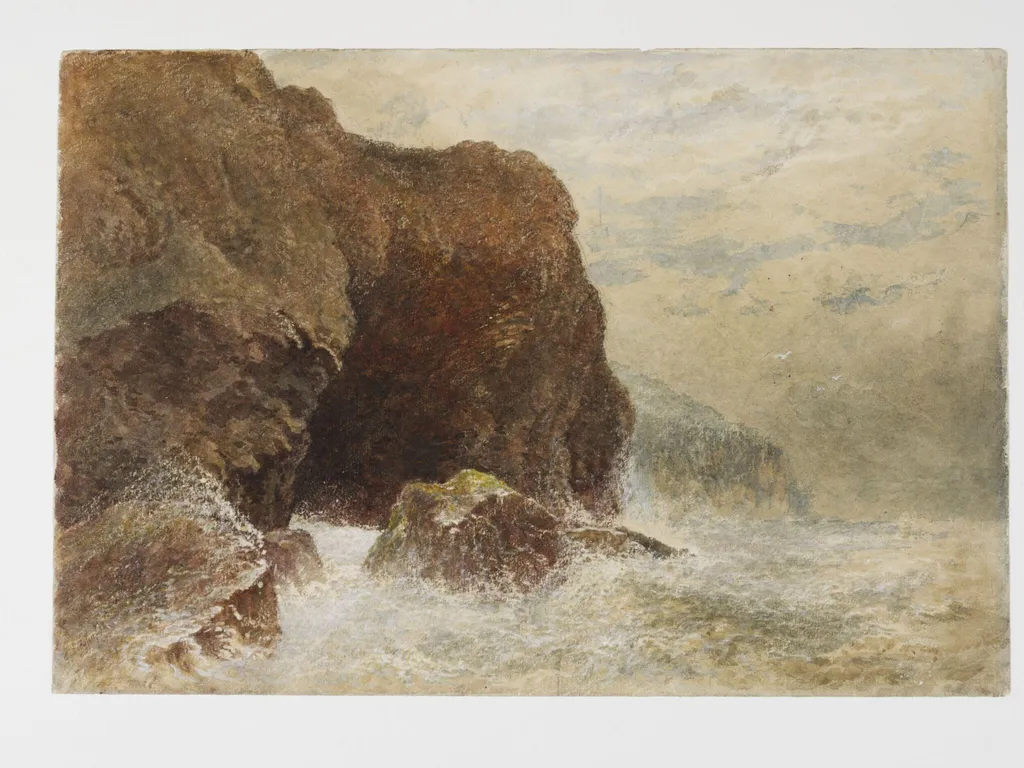 On the Coast of Yorkshire, by George Haydock Dodgson, watercolor, 1872