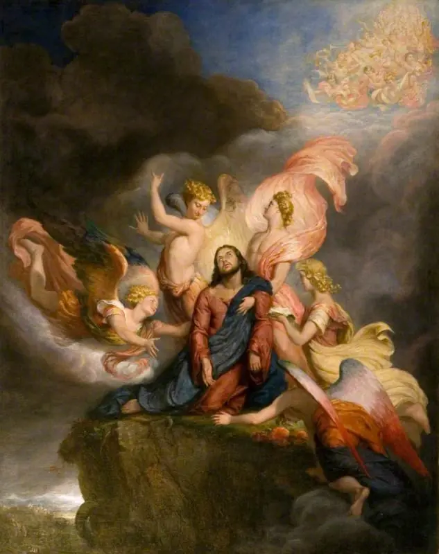 The Angels Ministering to Christ, by George Hayter
