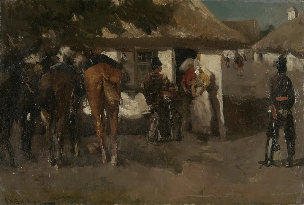 Billeting the Troops, by George Hendrik Breitner, oil, 1900