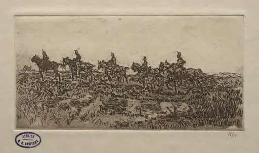 Cavalry Scene, by George Hendrik Breitner