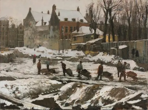 Construction Site in Amsterdam, by George Hendrik Breitner