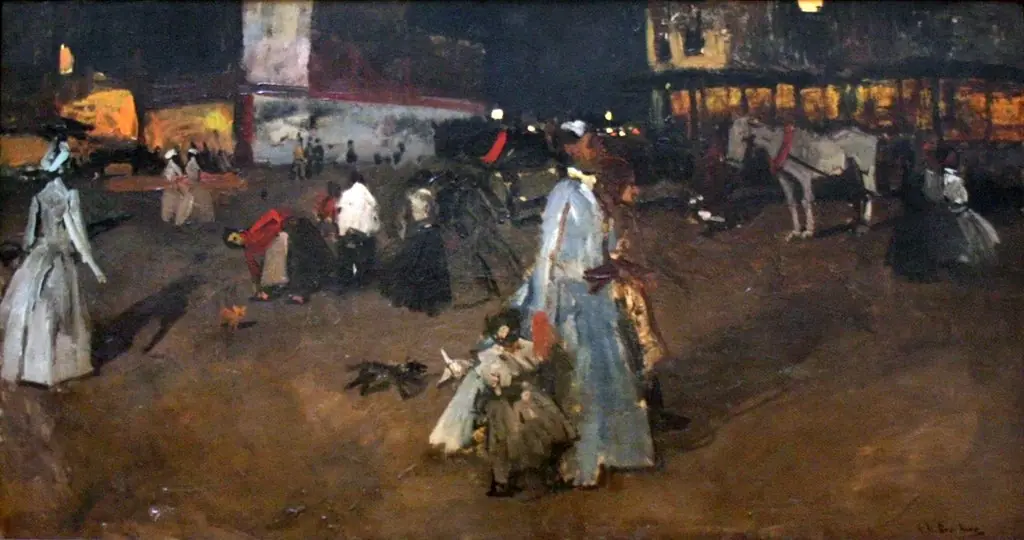 Evening on Dam Square in Amsterdam, by George Hendrik Breitner