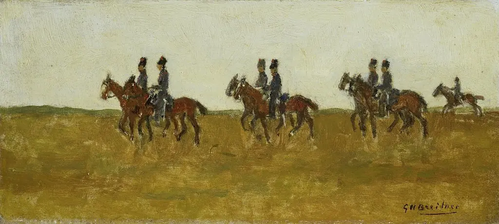 Hussars in the Open Field, by George Hendrik Breitner