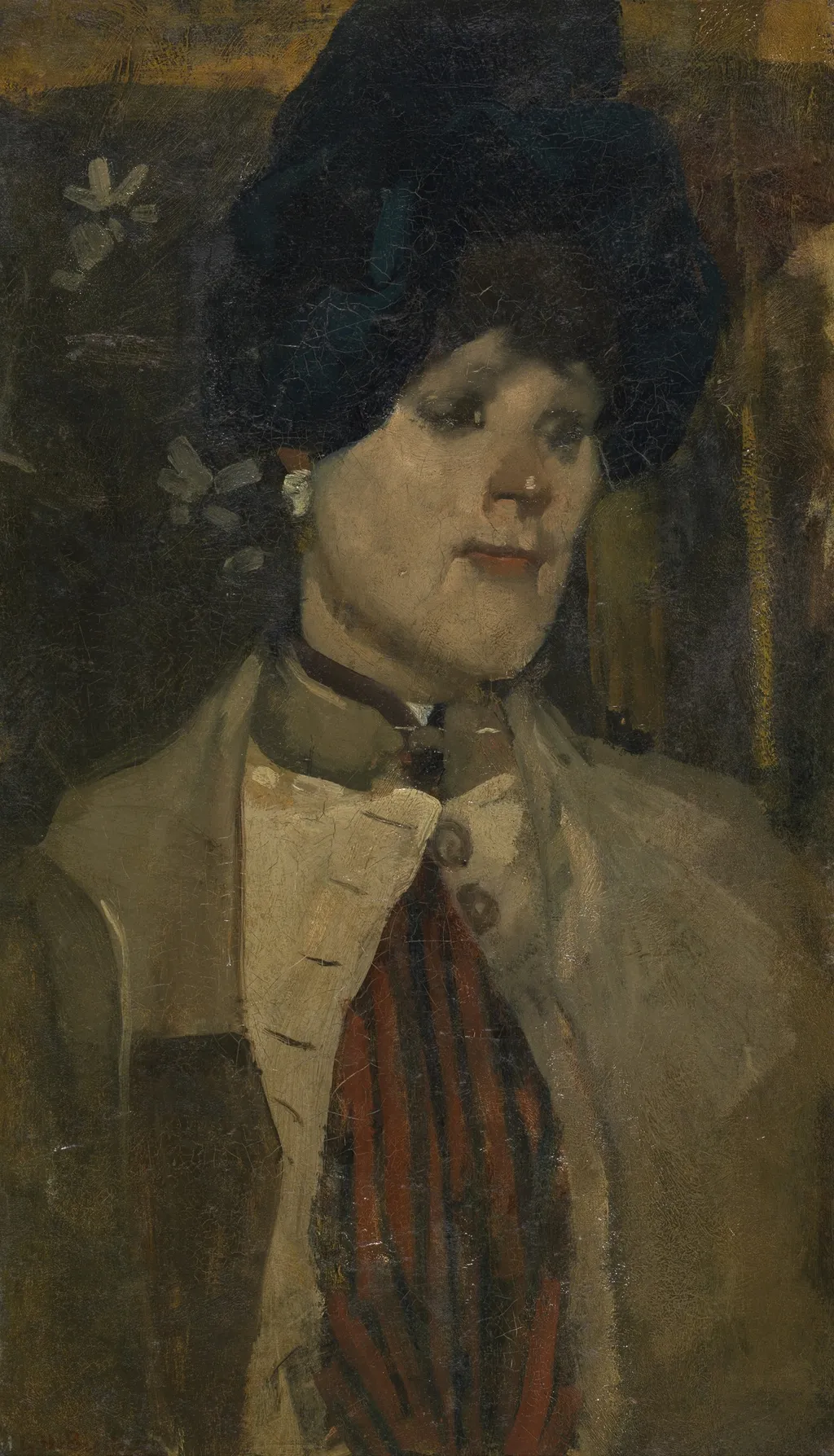 Portrait of a Chanteuse, by George Hendrik Breitner, oil, 1890
