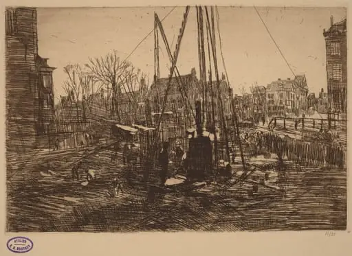 Scene in a Dutch City with Pile Driver in Foreground, by George Hendrik Breitner