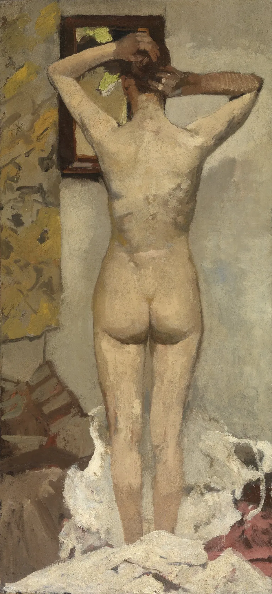 Standing Nude, by George Hendrik Breitner, oil, 1897