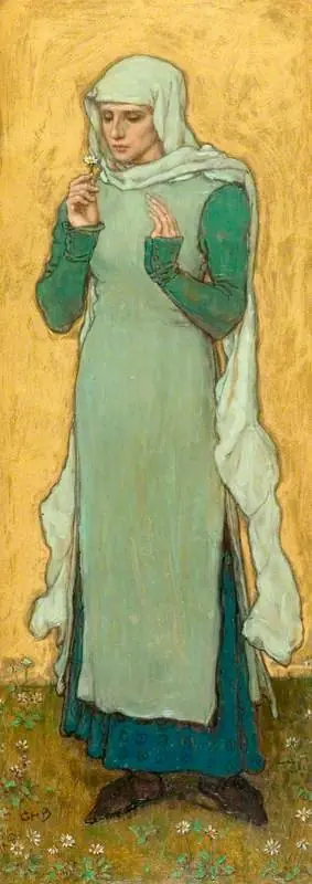 A Woman Holding a Marguerite, by George Henry Boughton