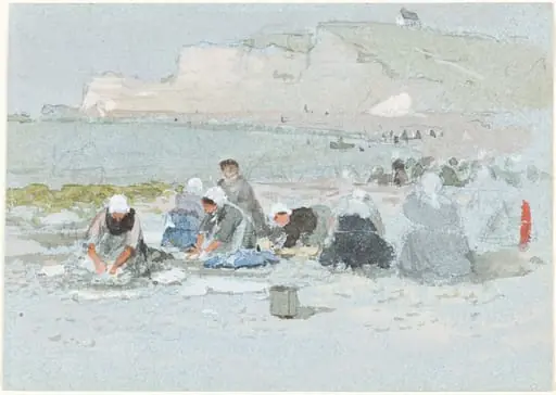 Washerwomen on the Beach at Etretat, by George Henry Boughton