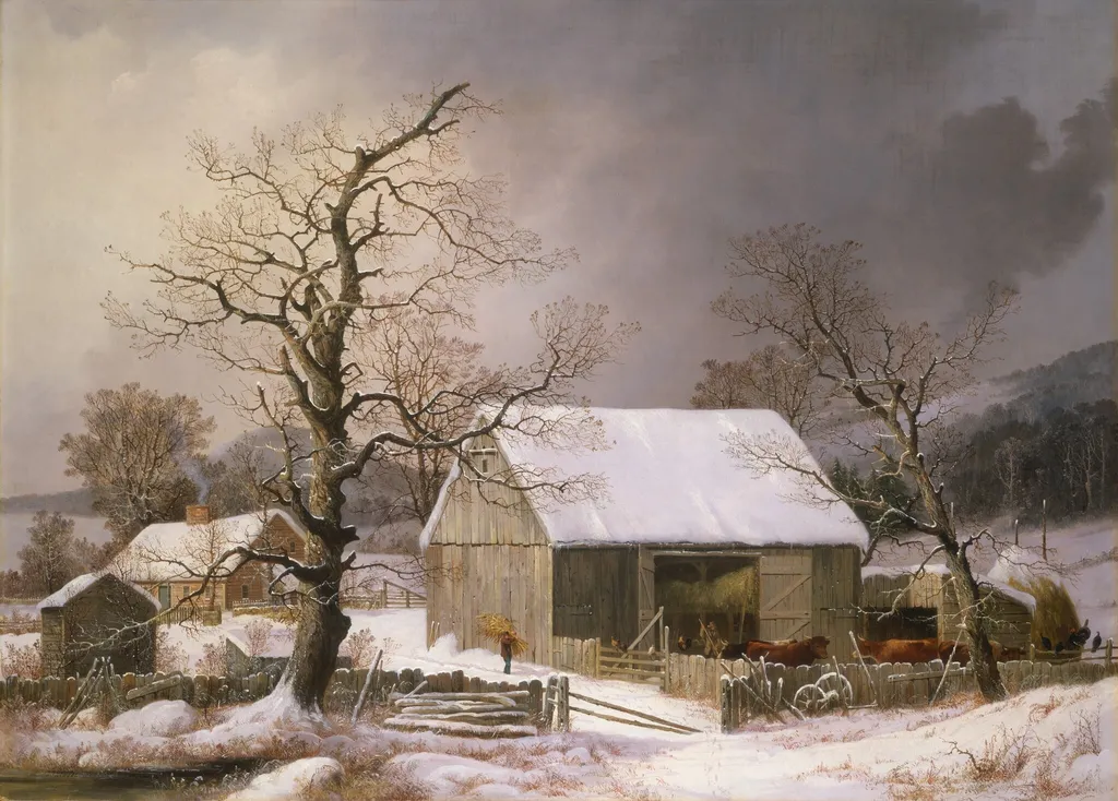 Winter in the Country, by George Henry Durrie, oil, 1859