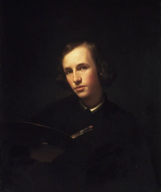 Self-portrait, by George Henry Hall, oil, 1845