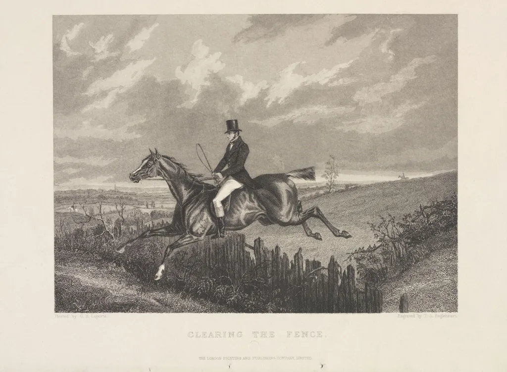 Clearing The Fence, by George Henry Laporte, 1850