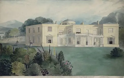 Storrs Hall and Lawn, by George Hutchins Bellasis