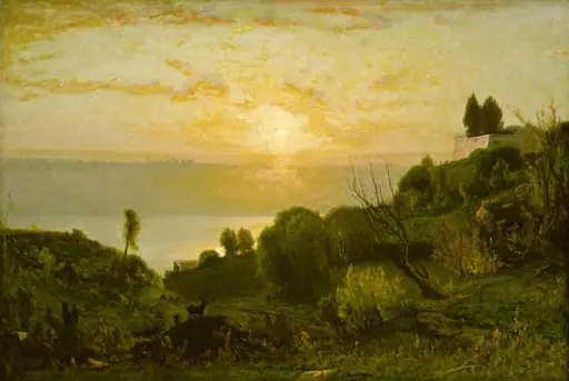 Lake Albano, Sunset, by George Inness