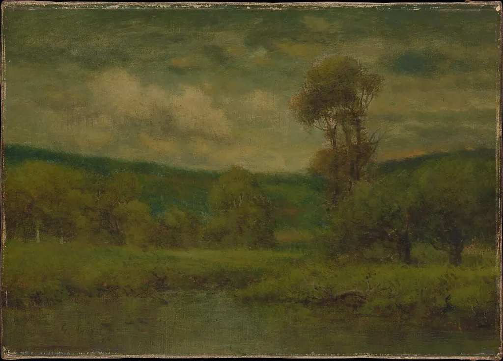 Landscape, by George Inness, oil, 1884