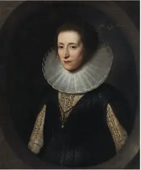 Portrait of Lady Alexander, by George Jamesone