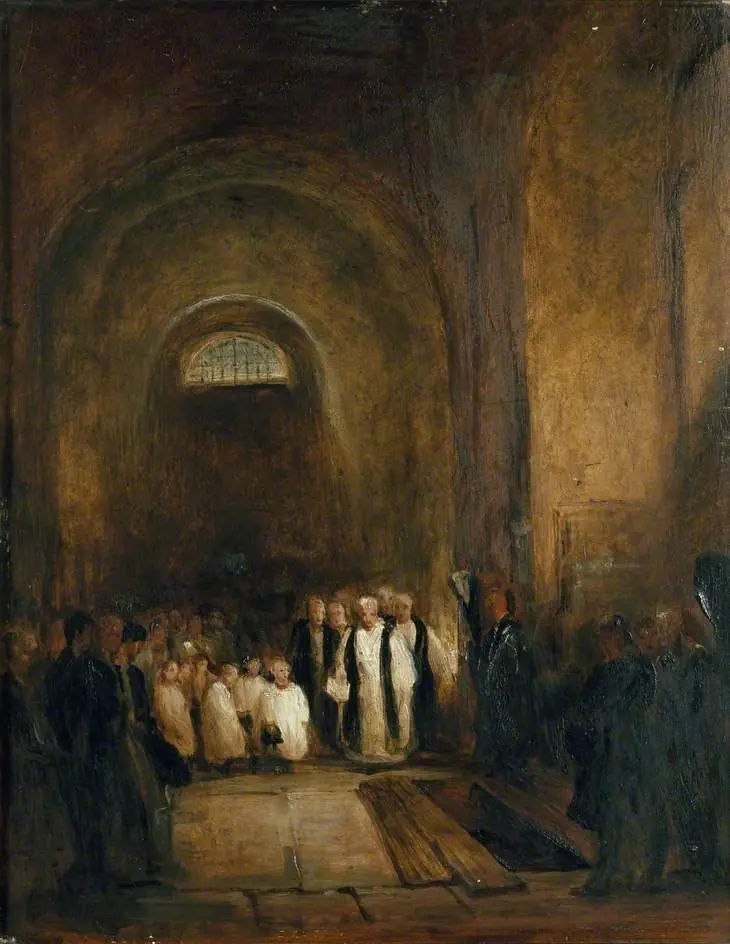 Turner's Burial in the Crypt of St Paul's, by George Jones