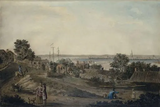 A Distant View of Southampton, taken from Pear Tree Green, by George Keate