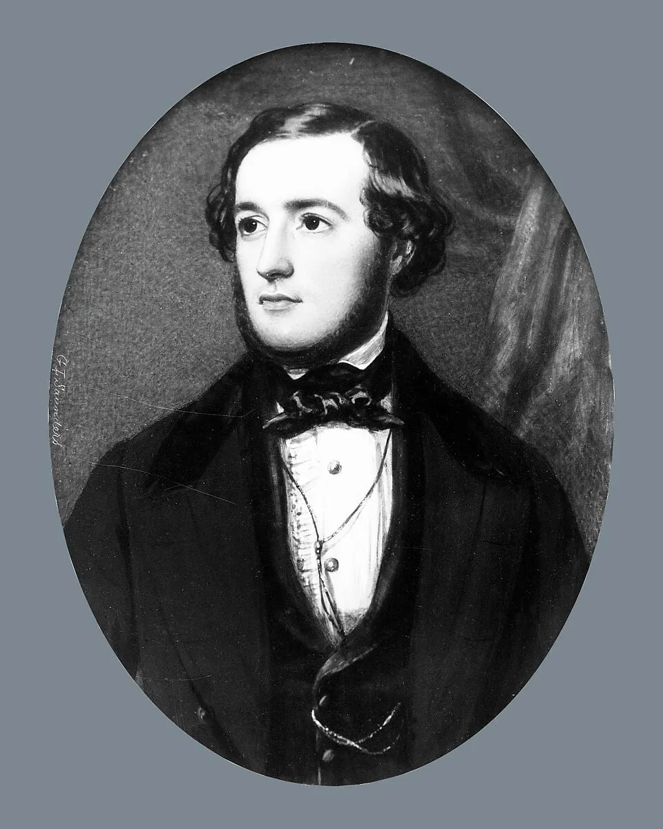 Portrait of a Gentleman, by George Lethbridge Saunders, watercolor, 1848