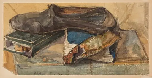 Shoe, Herring, and Book, by George Loring Brown