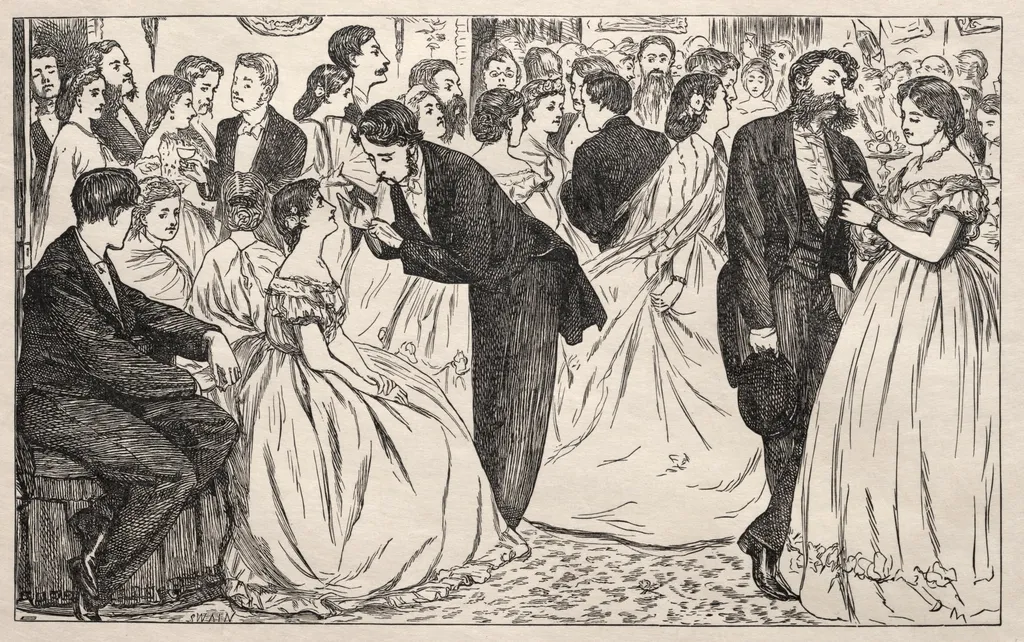A Little Hop in Harley Street, by George Louis Palmella Busson Du Maurier, 1863