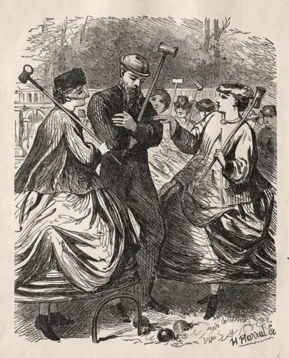 Our Croquet Party, by George Louis Palmella Busson Du Maurier