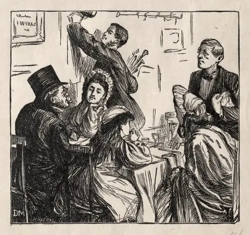 Refreshment - At the Great Exhibition, by George Louis Palmella Busson Du Maurier
