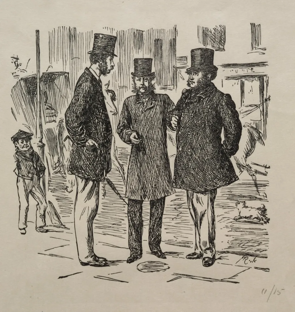 The Little Moment before the Introduction, by George Louis Palmella Busson Du Maurier, 1865