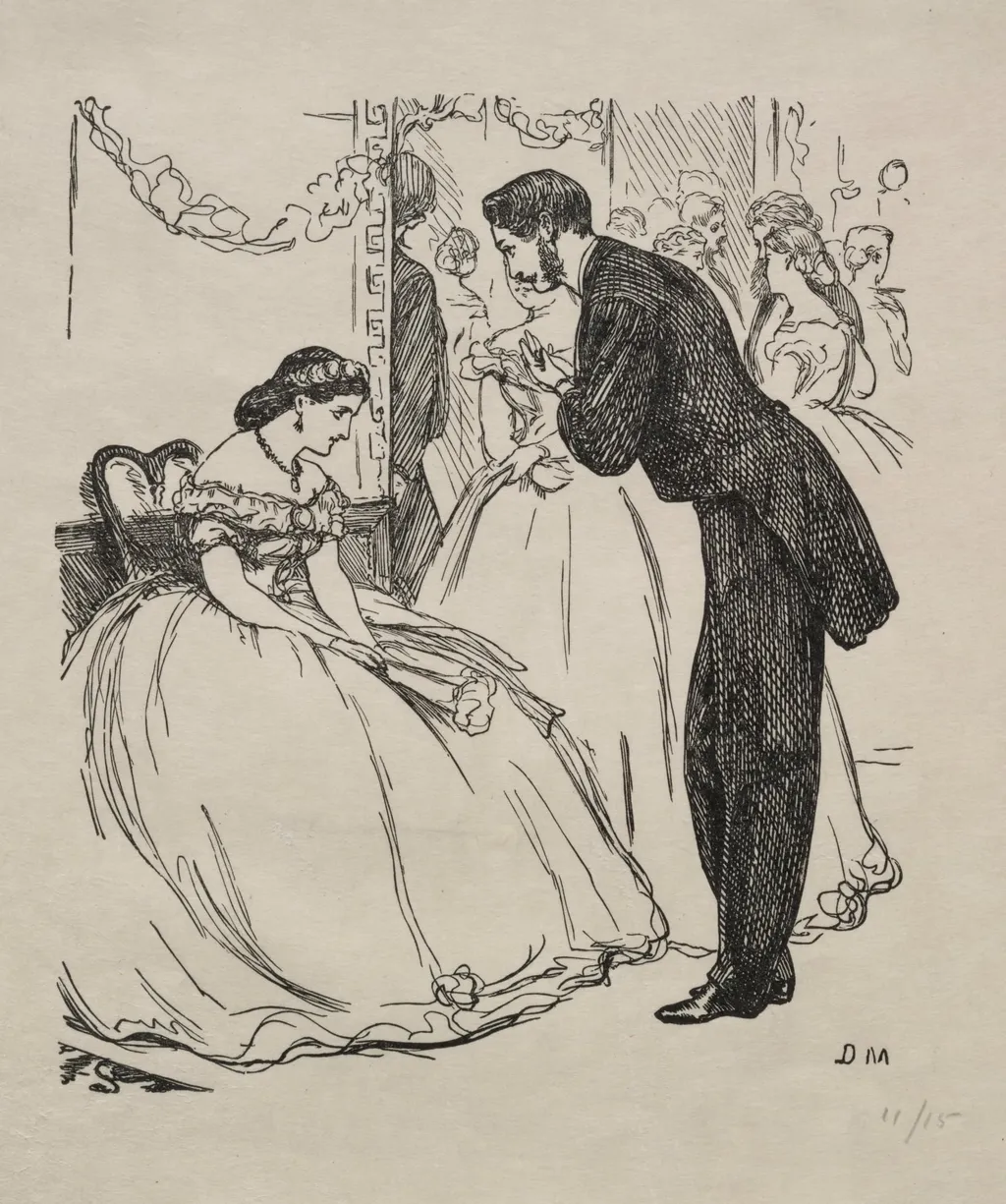 The Song of the Disconsolate One, by George Louis Palmella Busson Du Maurier, 1863